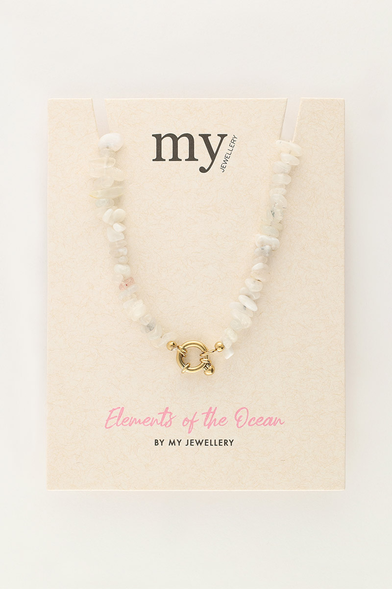 Ocean ketting met witte steentjes