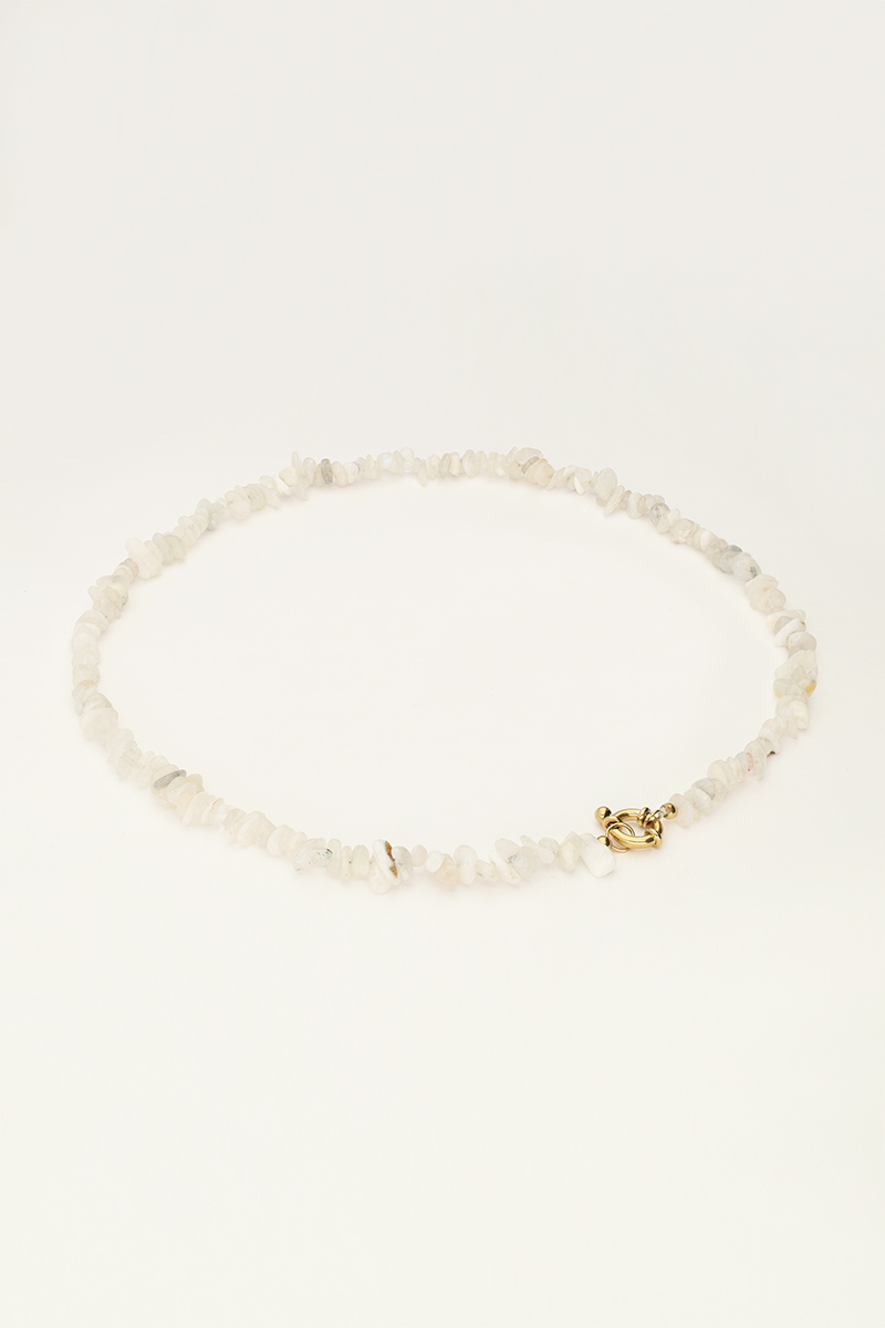 Ocean ketting met witte steentjes