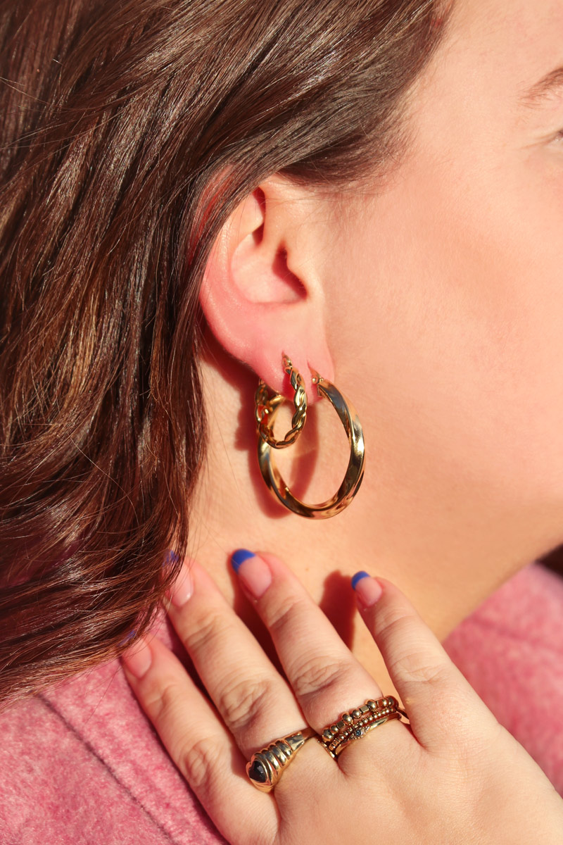 Oorringen rond touwpatroon | My Jewellery