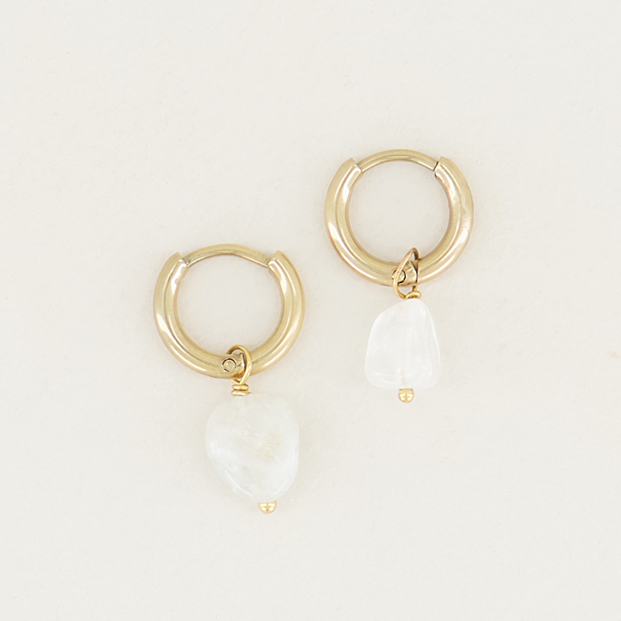 My Jewellery Oorringen maansteen female Goud/Wit/Zilver one size