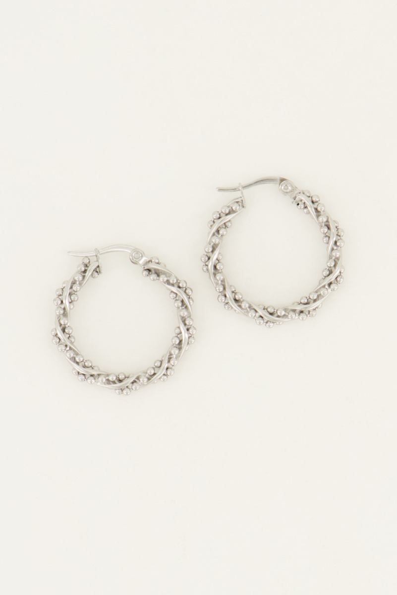 Oorringen rond met bolletjes 