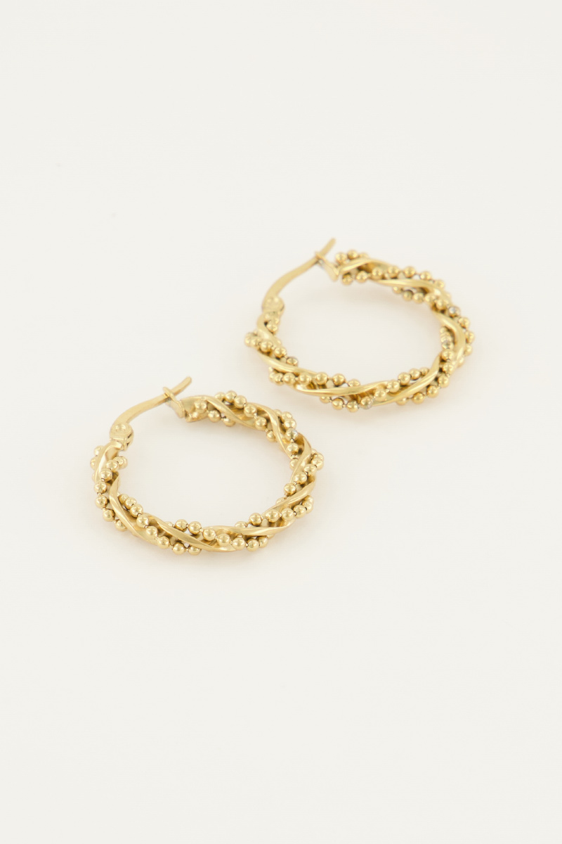 Oorringen rond met bolletjes 