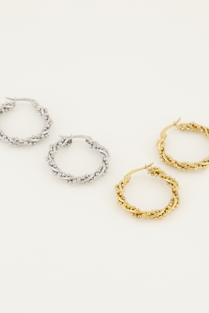 Oorringen rond met bolletjes 