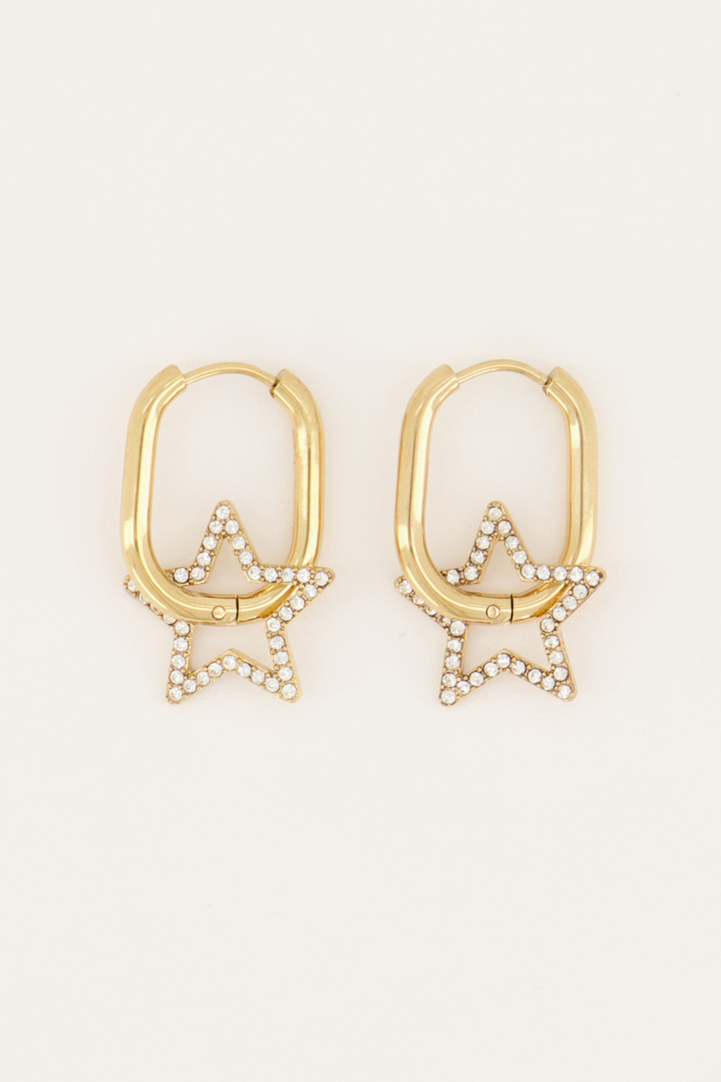 Oorringen ster met steentjes | - My jewellery - Modalova
