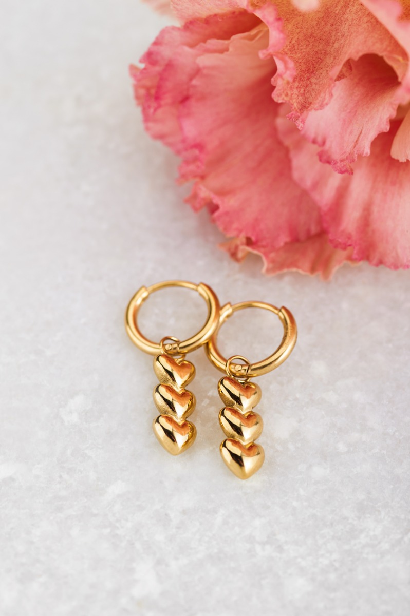 Oorringen met drie hartjes | My Jewellery