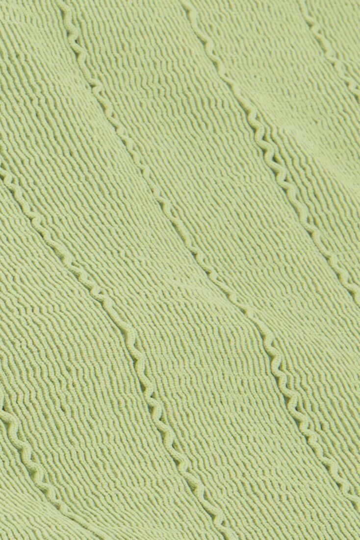 Green bikini bottoms with ruffles & rib | My Jewellery