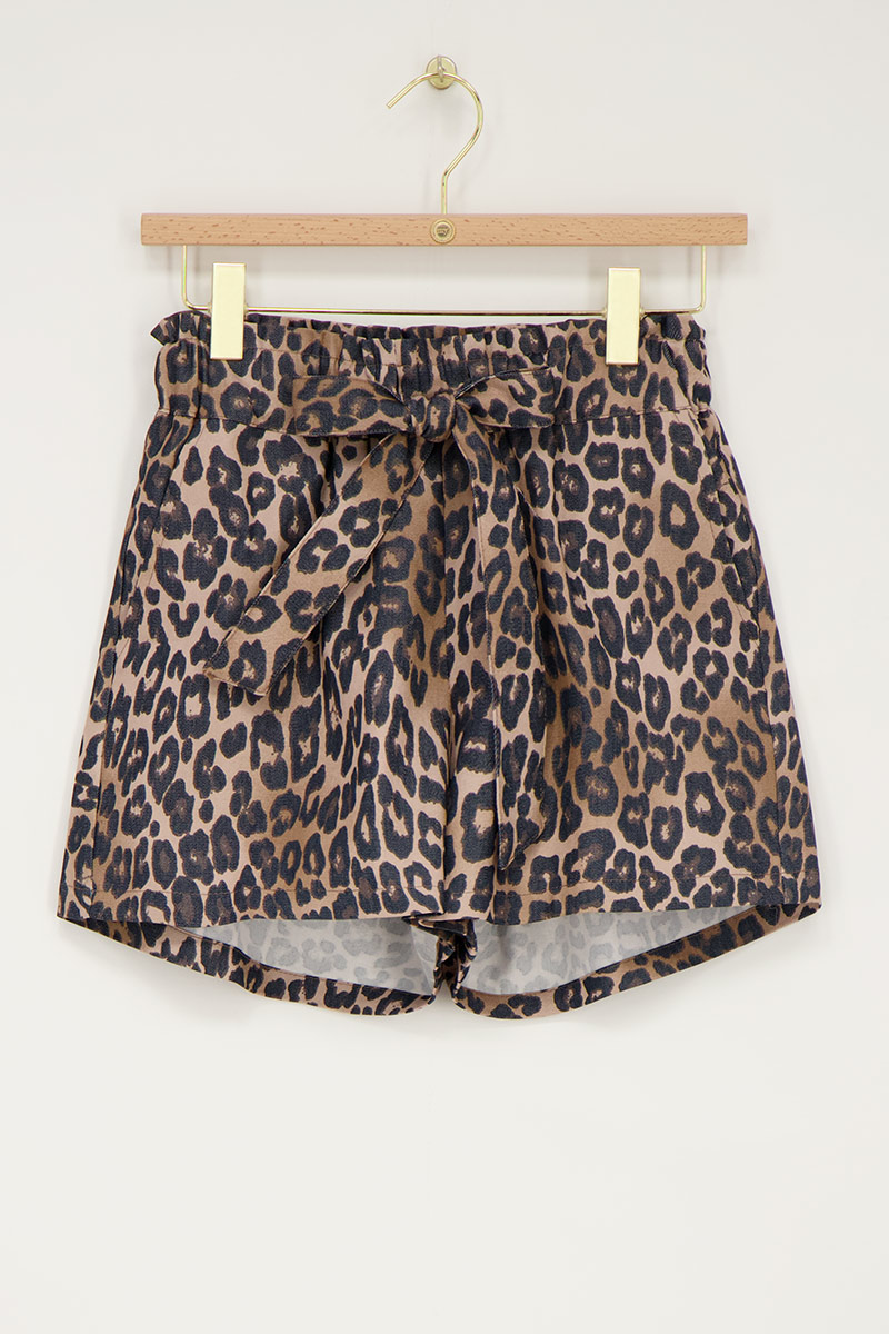 Paperbag shorts with panther print | My Jewellery