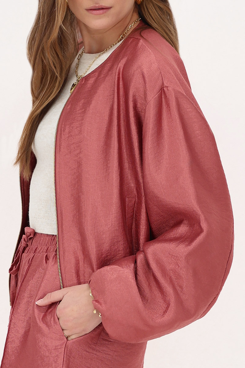 Pink bomber satin look | My Jewellery