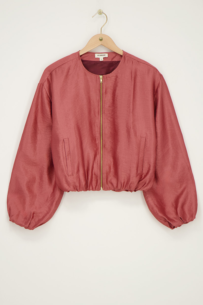 Pink bomber satin look | My Jewellery