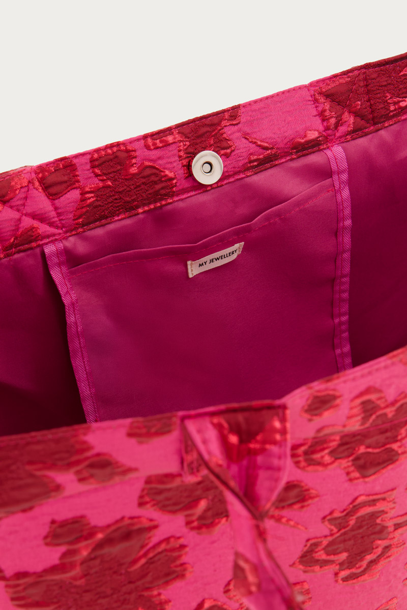 Pink jacquard tote bag | My Jewellery