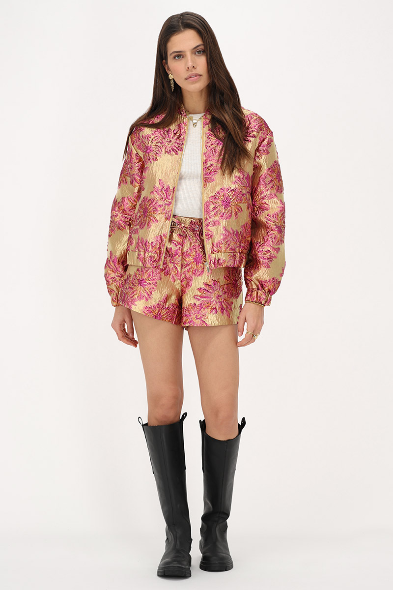 Pink jacquard shorts | My Jewellery