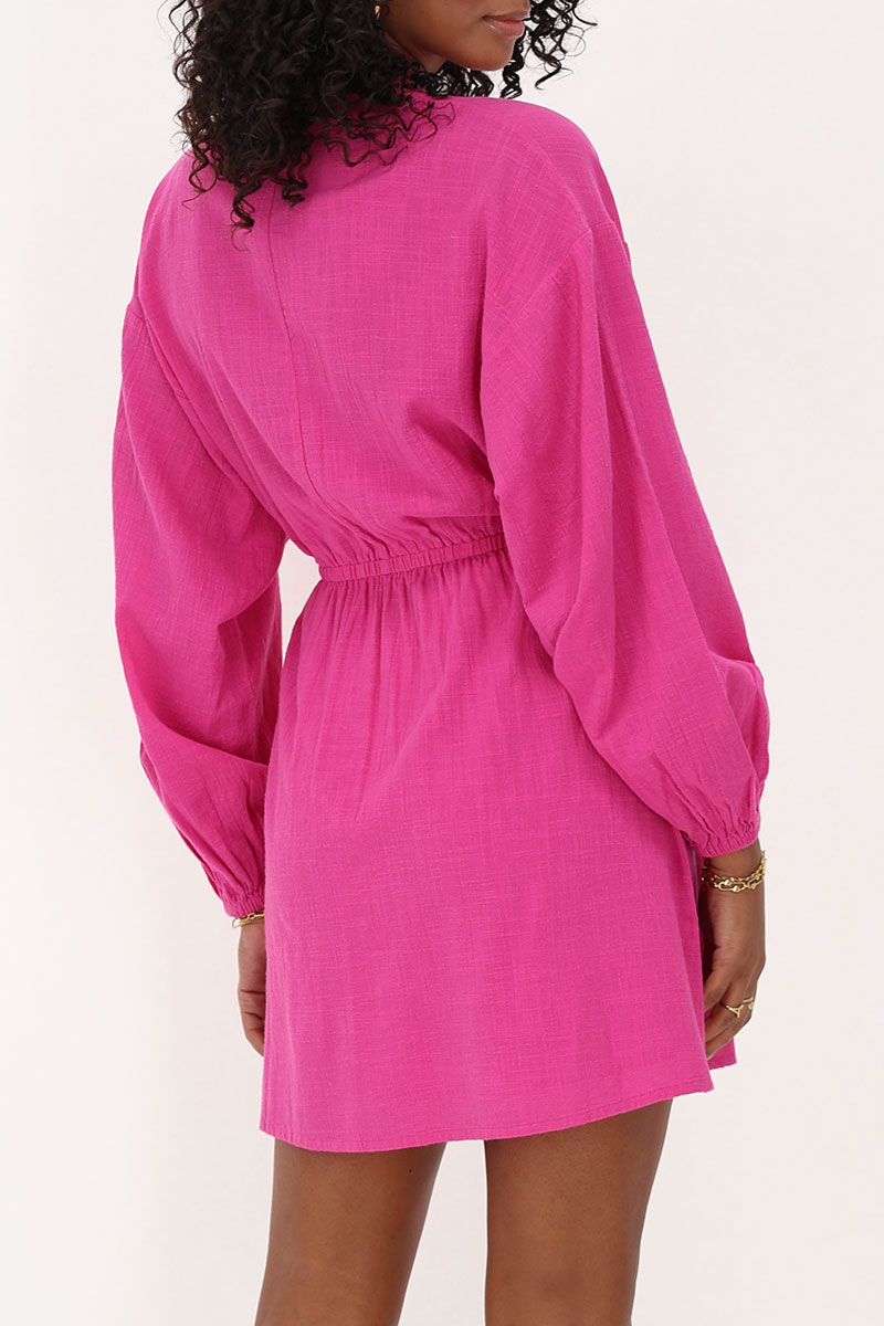 Pink linen look dress | My Jewellery