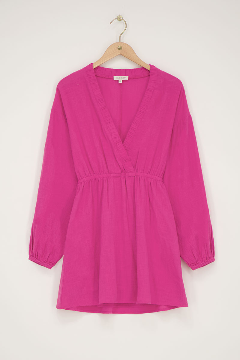 Pink linen look dress | My Jewellery