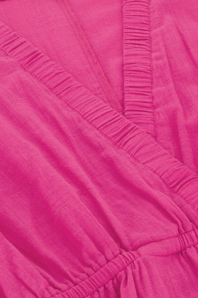 Pink linen look dress | My Jewellery