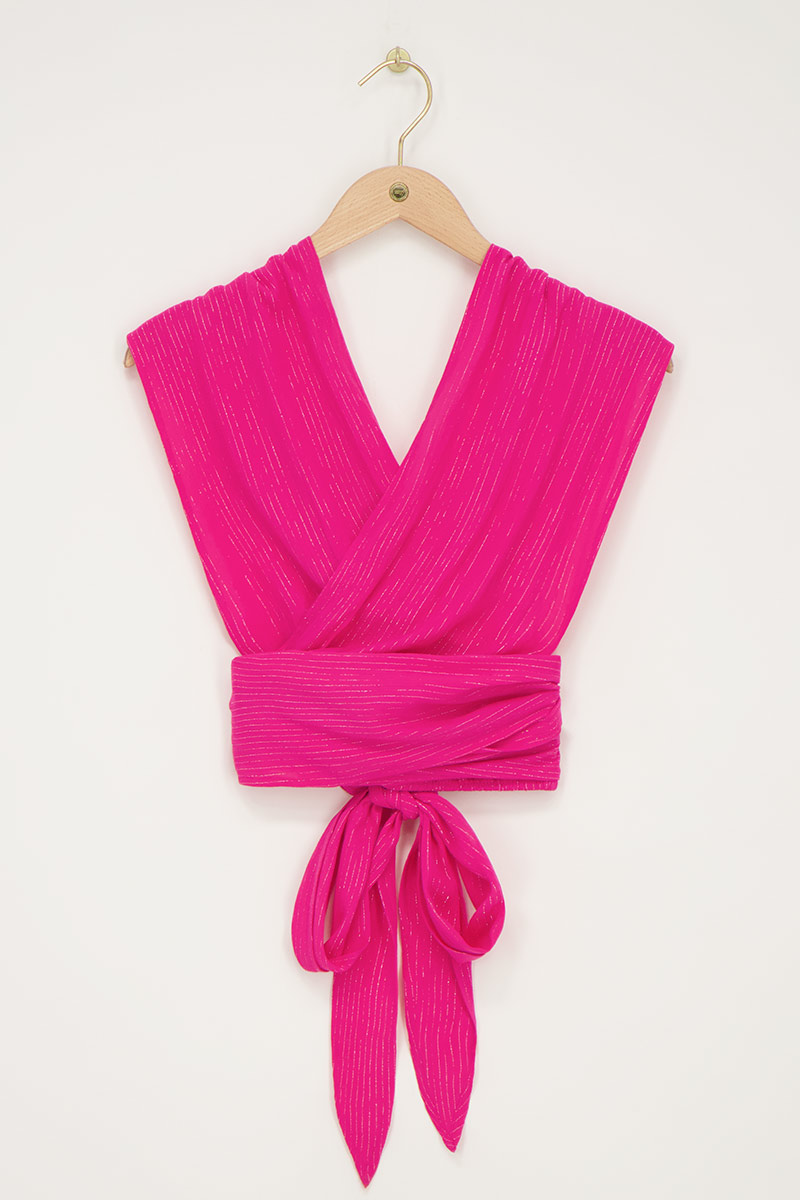 pink multiway top with lurex