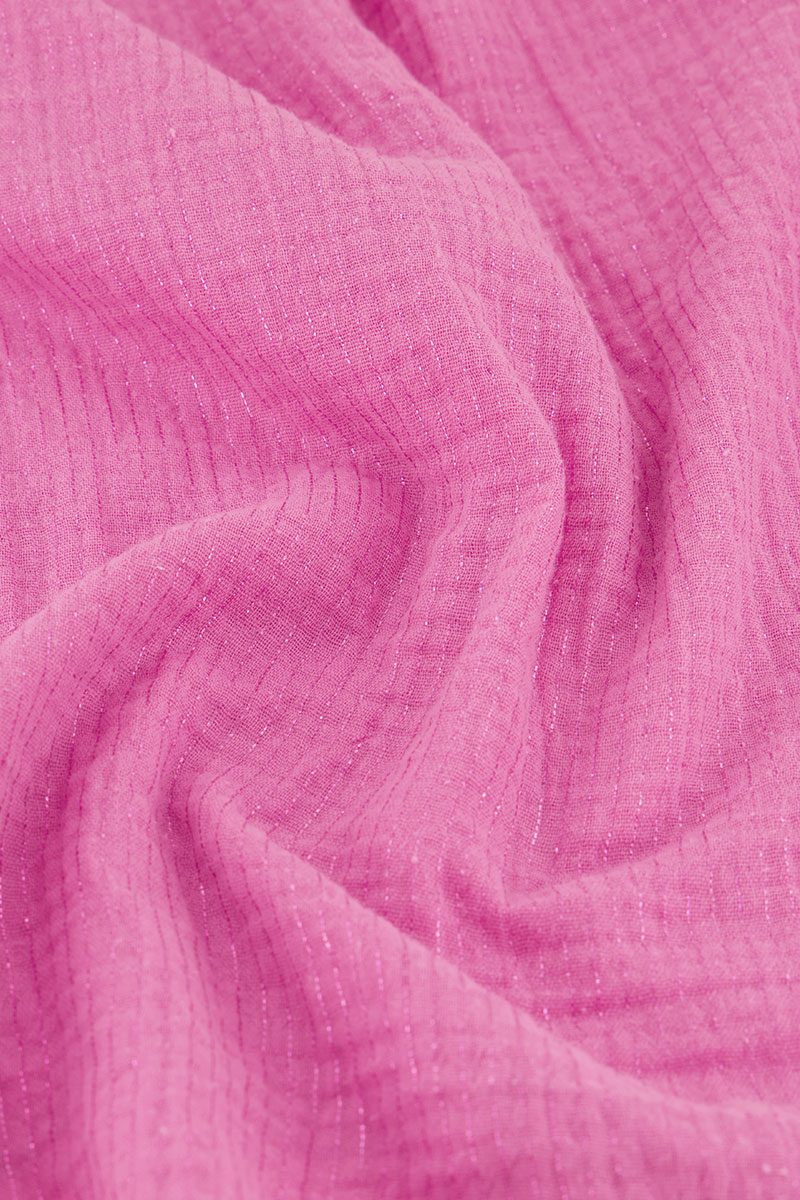 Pink muslin blouse with lurex | My Jewellery