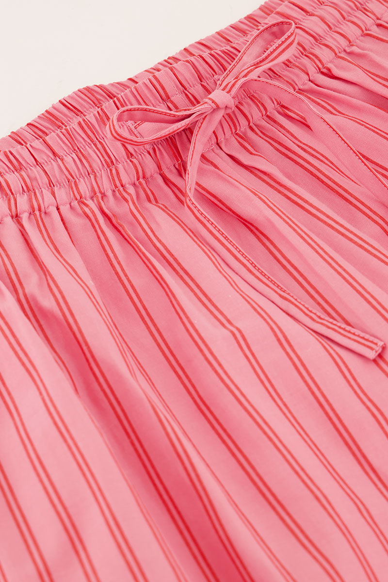 Pink striped trousers | My Jewellery