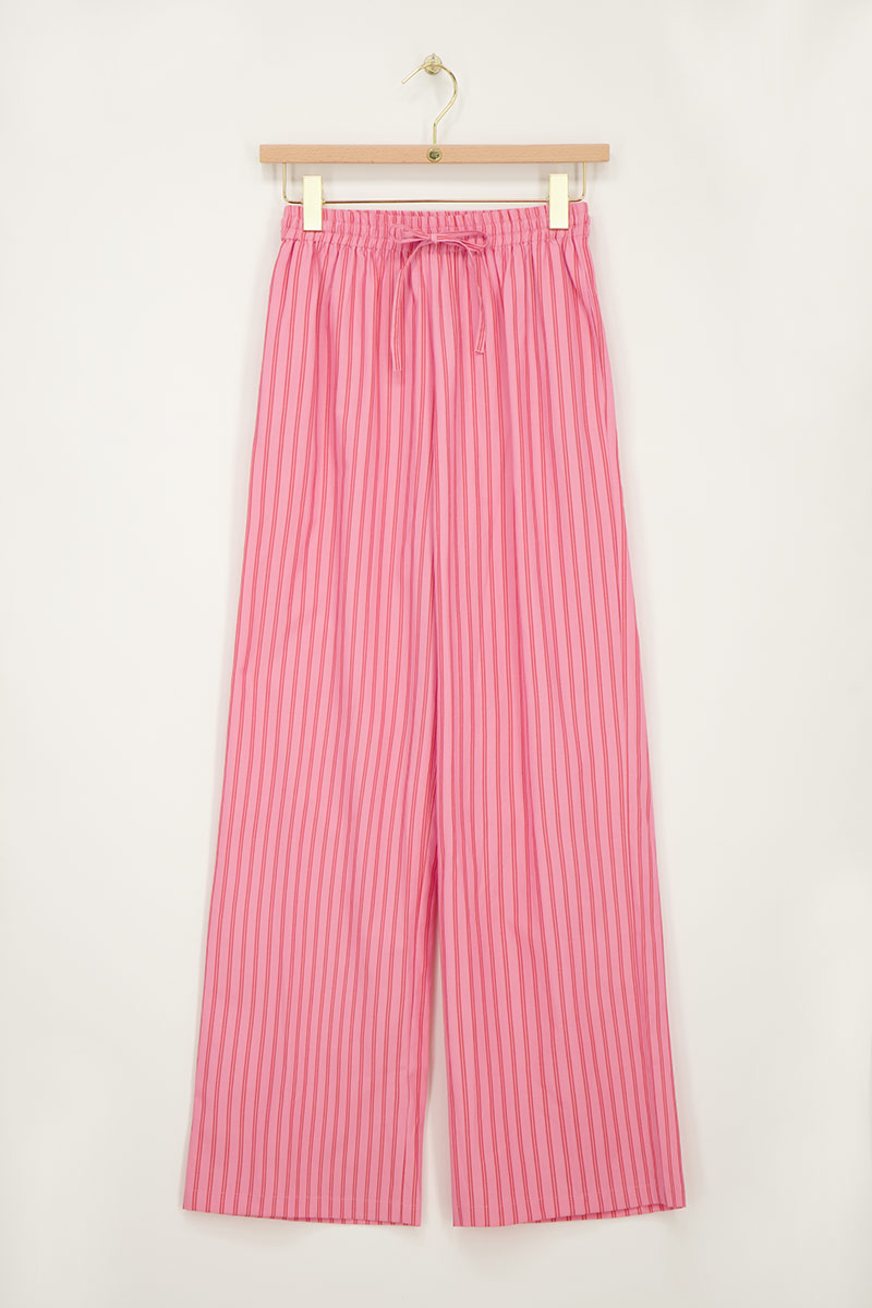 Pink striped trousers | My Jewellery