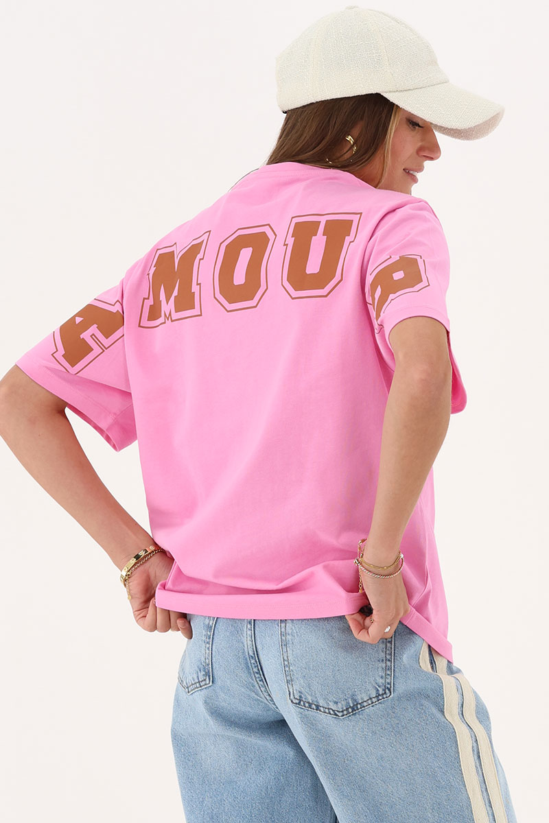Pink T-shirt "Amour" | My Jewellery