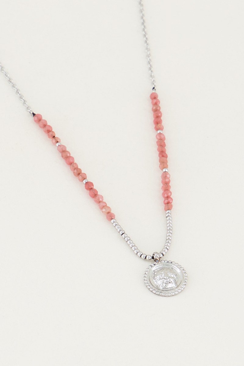 My Jewellery Ketting bedel&Red Jade female Goud/Rood/Zilver one size