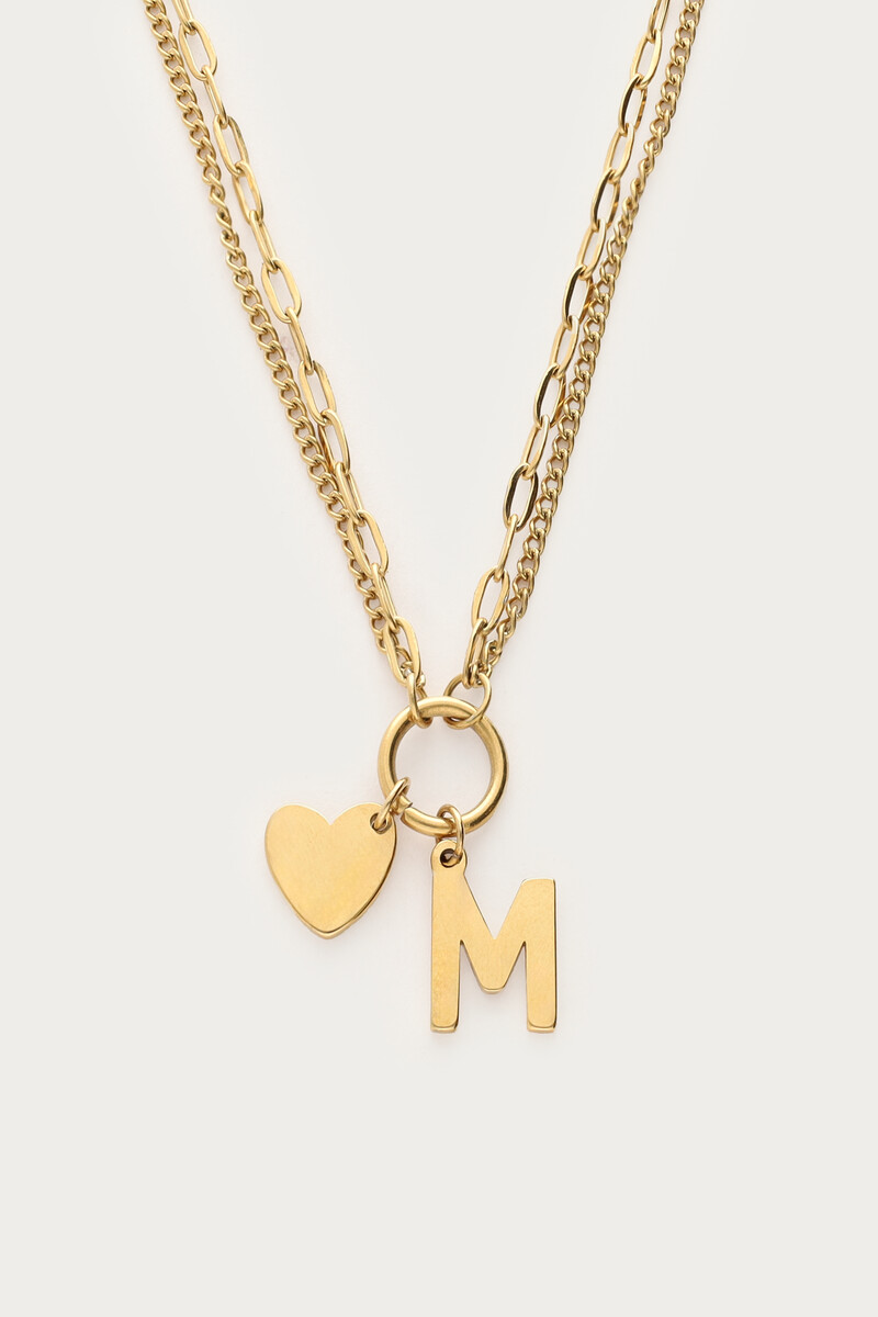 Double chain necklace with initial | My Jewellery