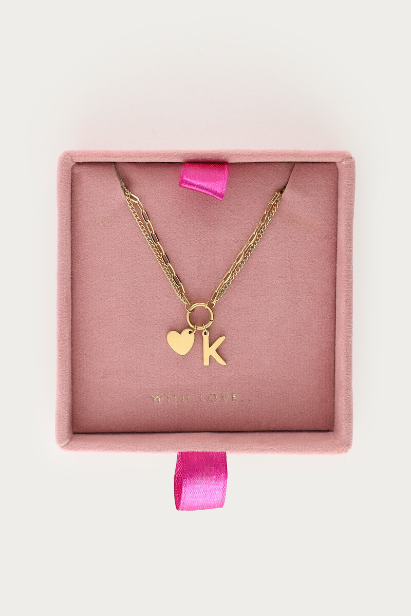 Chaîne à double maillon avec initiale My Jewellery Doré One size femme
