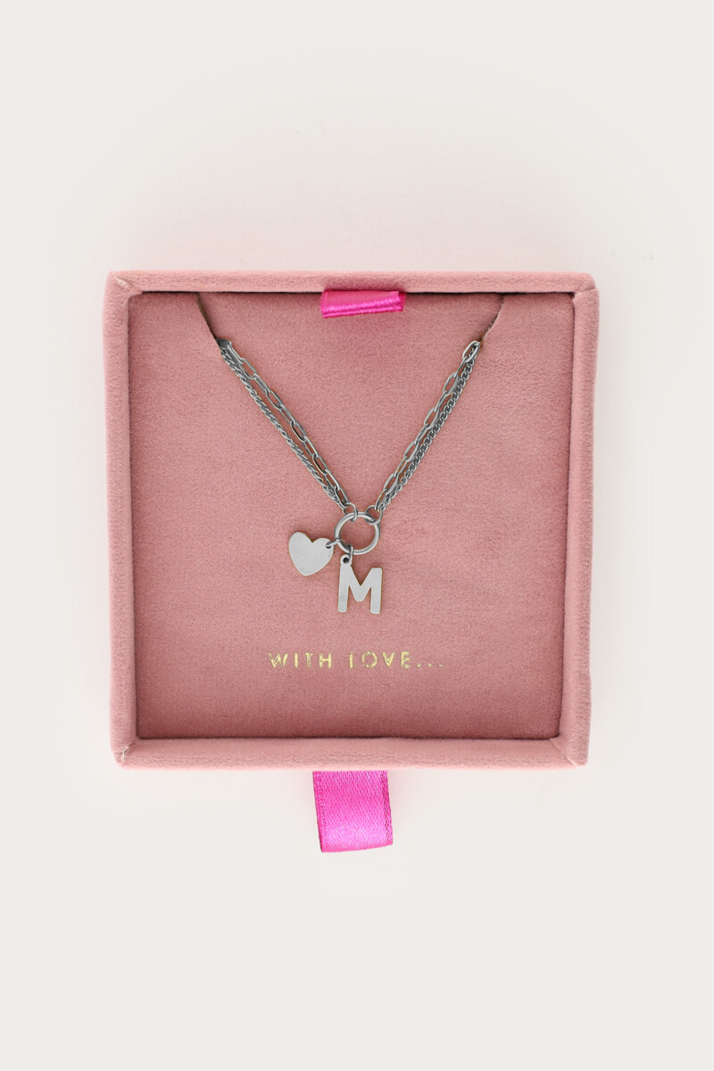 Double chain necklace with initial | My Jewellery