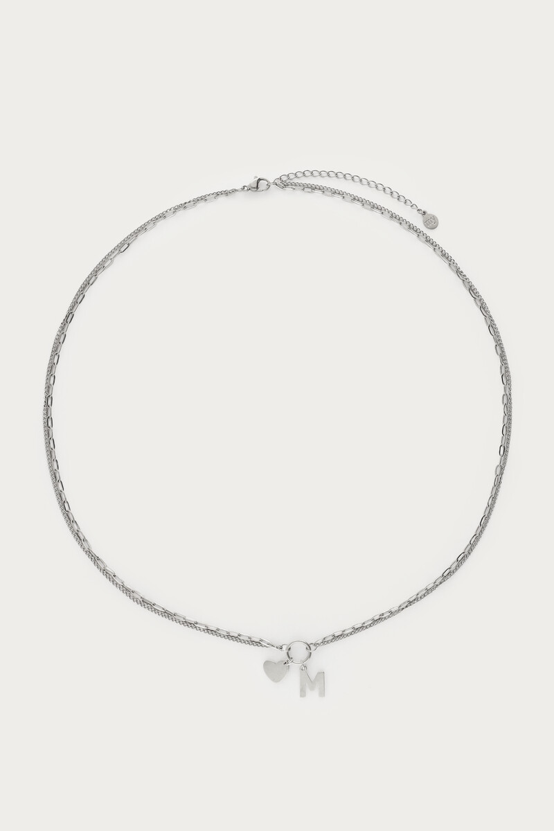 Double chain necklace with initial | My Jewellery