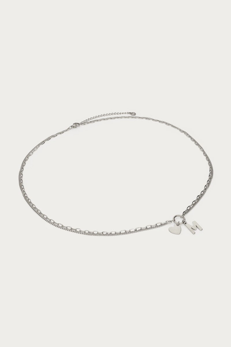 Double chain necklace with initial | My Jewellery