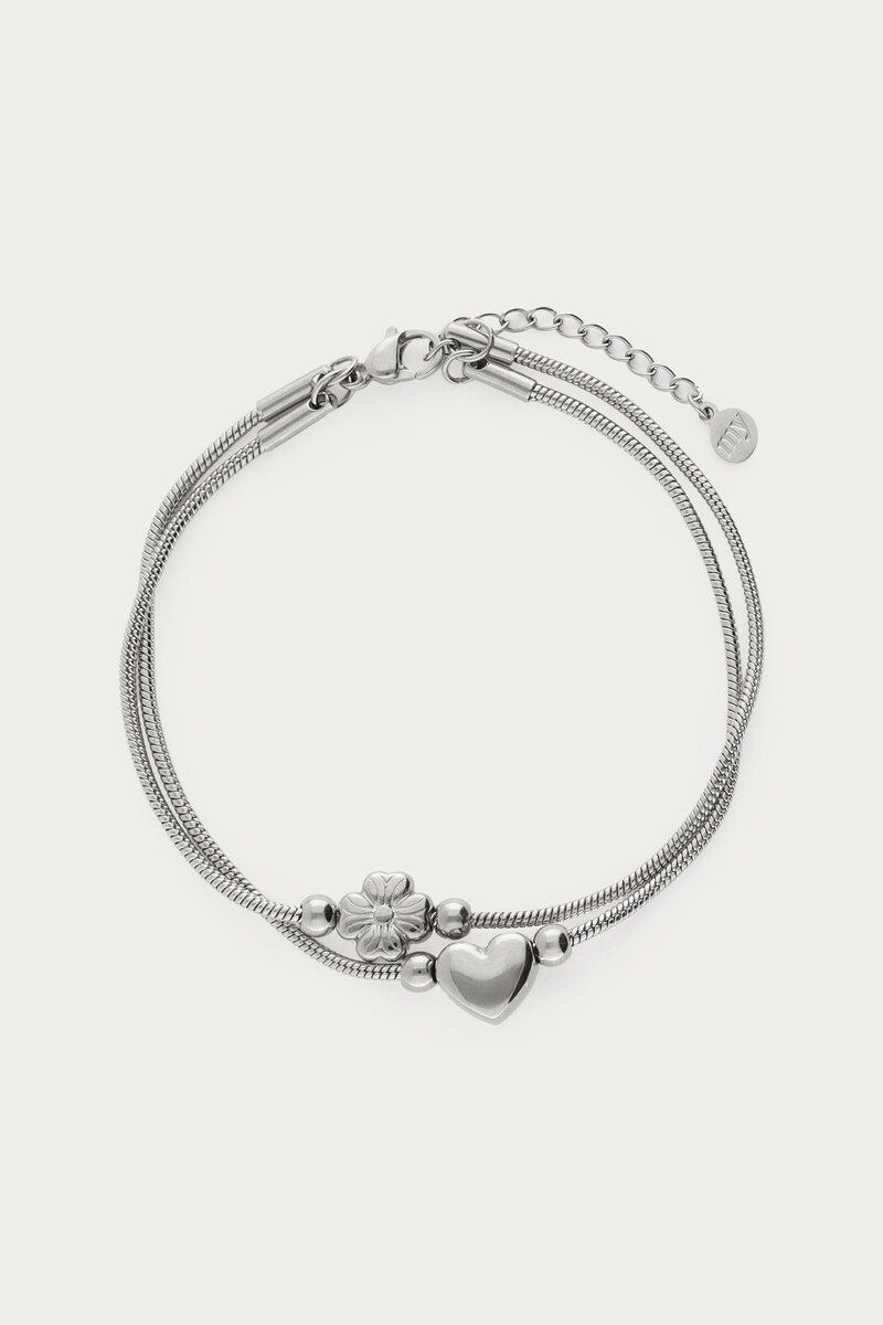 Gratitude double bracelet heart and clover | My Jewellery