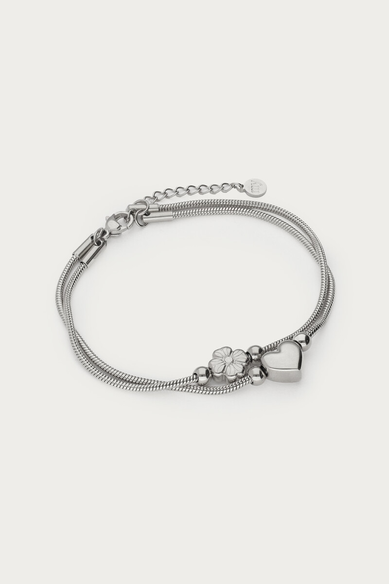 Gratitude double bracelet heart and clover | My Jewellery