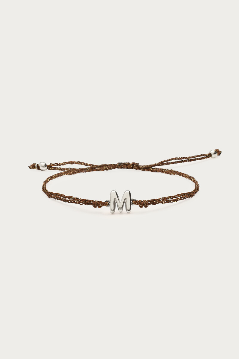Initial brown lurex rope bracelet | My Jewellery