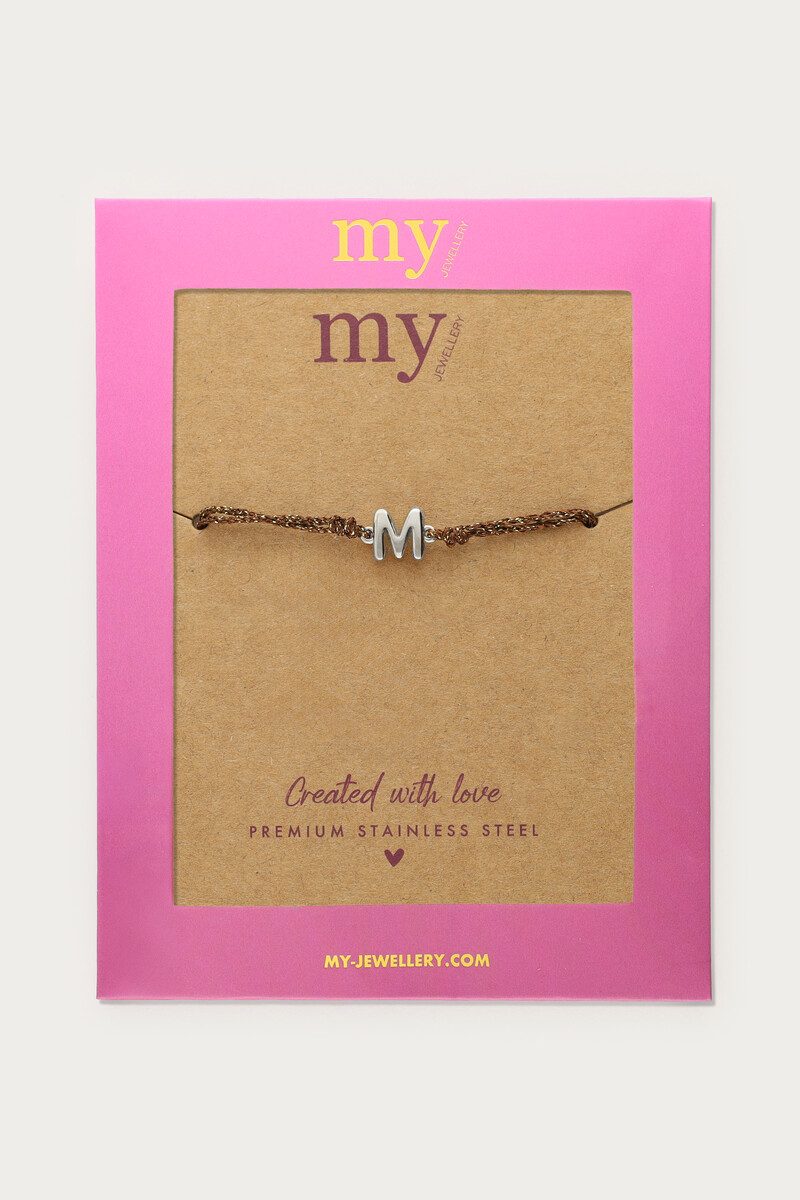 Initial brown lurex rope bracelet | My Jewellery