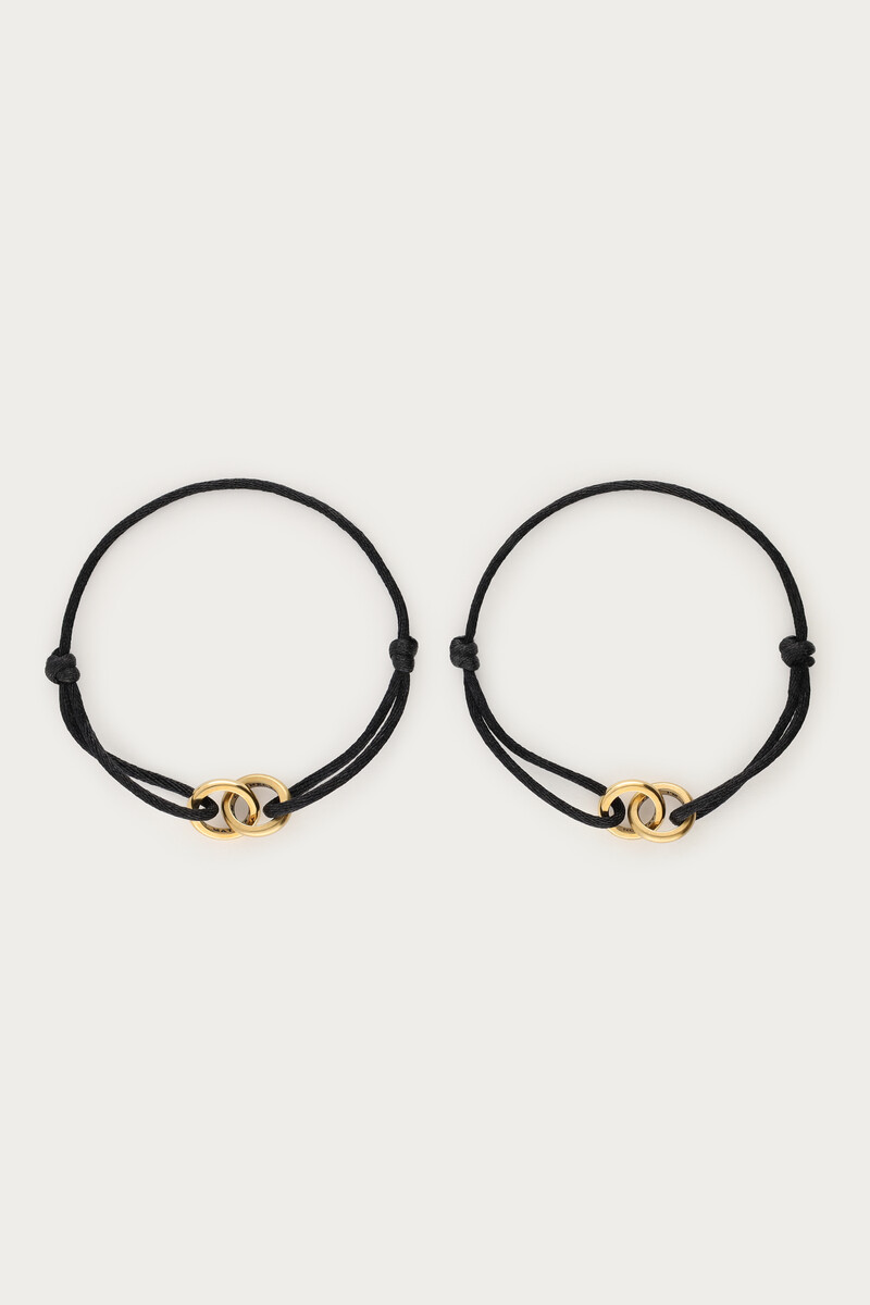 Zwarte forever connected armband