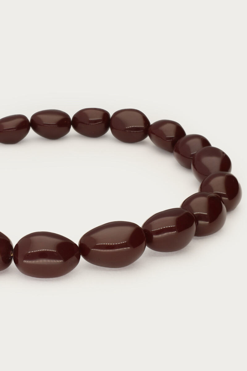 Brown chunky beaded necklace | My Jewellery