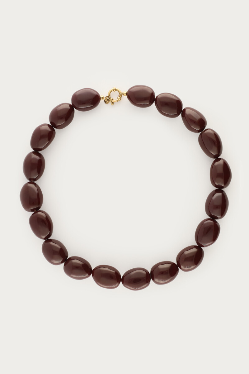 Brown chunky beaded necklace | My Jewellery