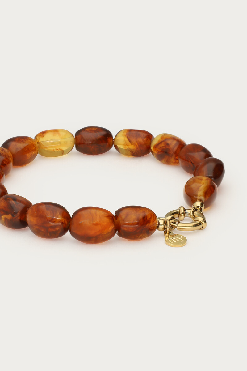 Brown minimalist beaded bracelet | My Jewellery