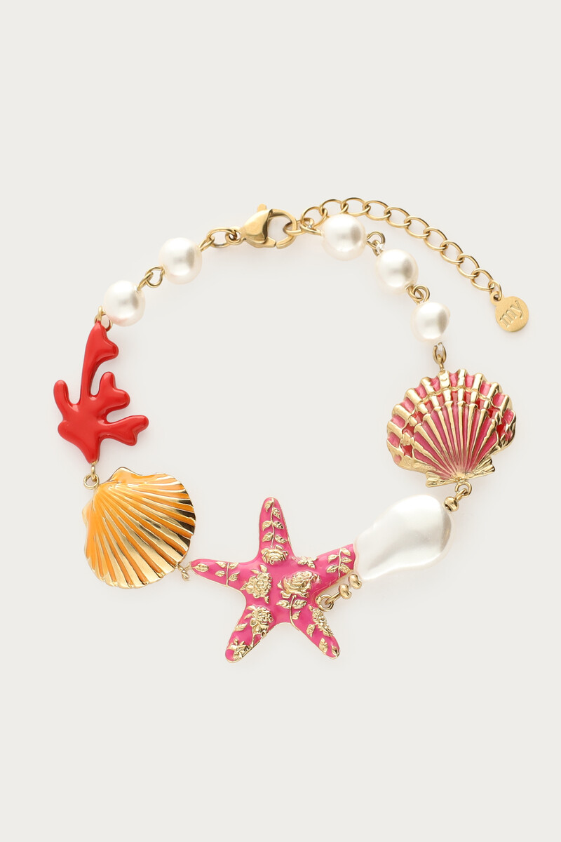 Ciao armband met zeester en imitatieparel