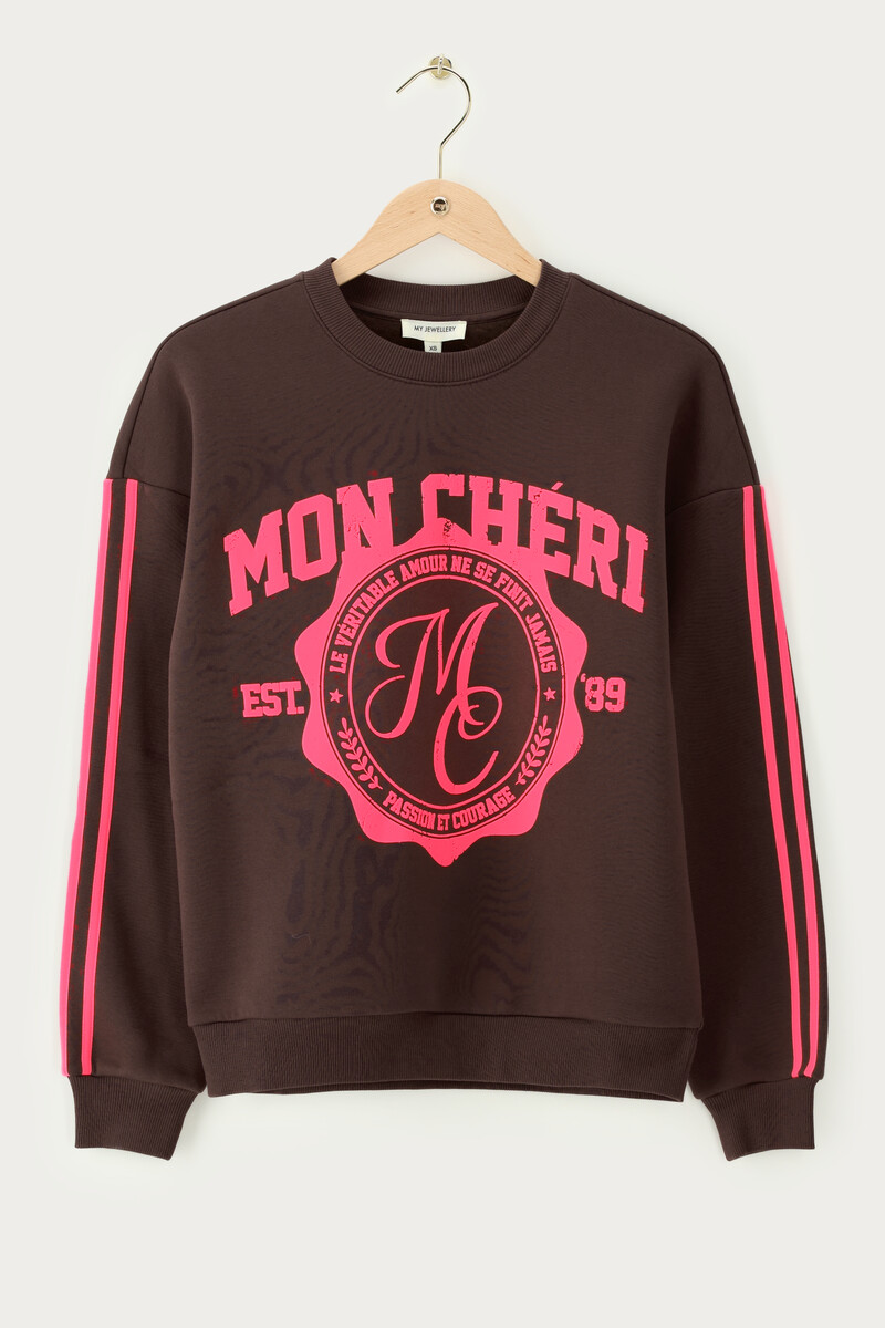 Dark brown sweater "Mon Cheri" | My Jewellery