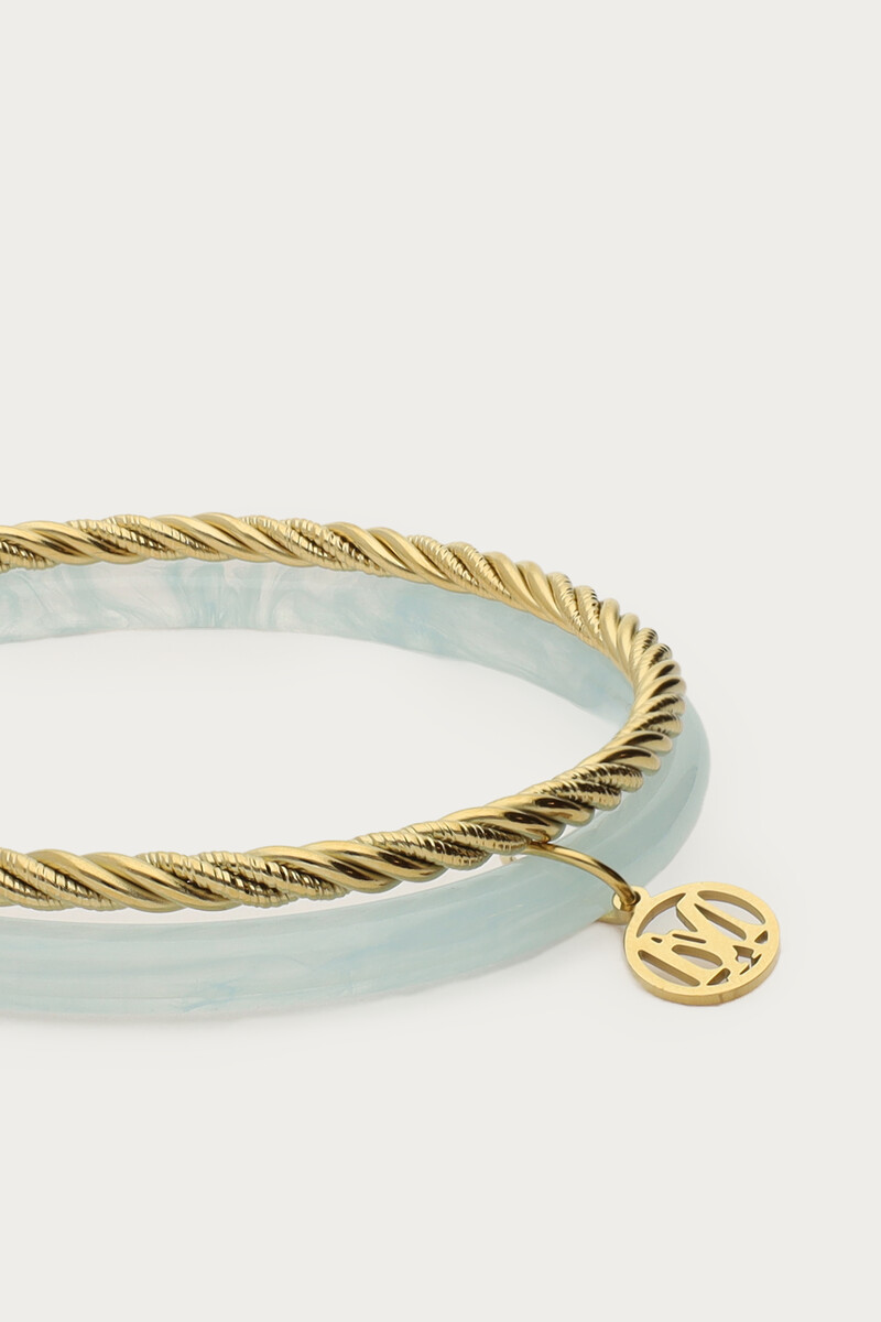 Light blue thin bangle set | My Jewellery