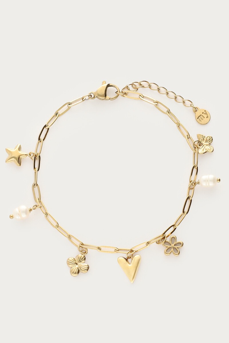 Minimalist chain bracelet with seven charms | My Jewellery