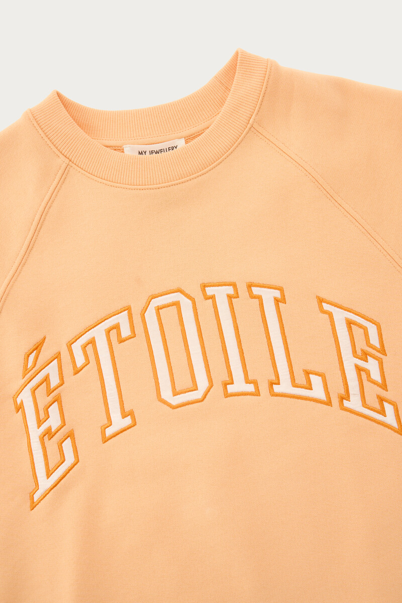 Orange sweater with short sleeves "Etoile" | My Jewellery