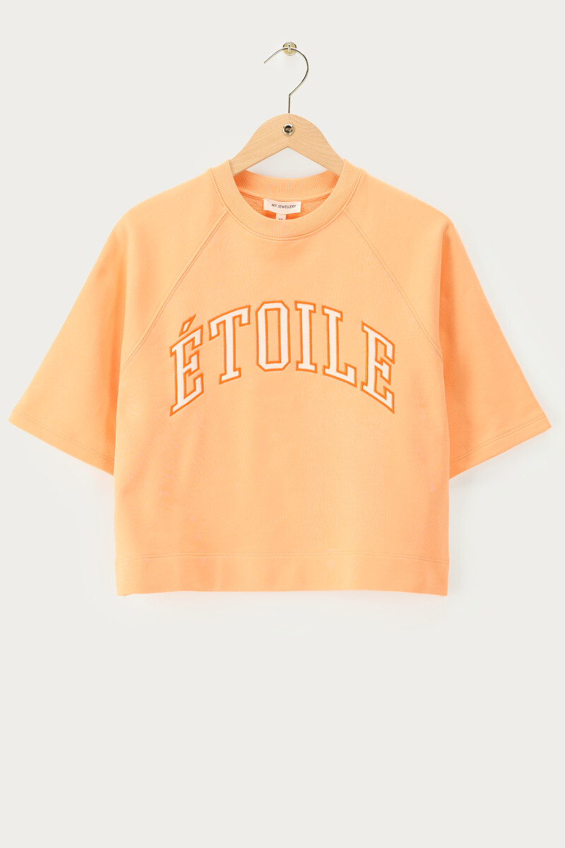 Orange sweater with short sleeves "Etoile" | My Jewellery