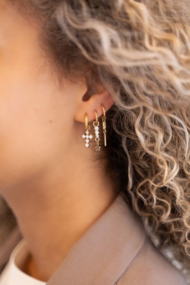Bar earrings with rhinestone | My Jewellery