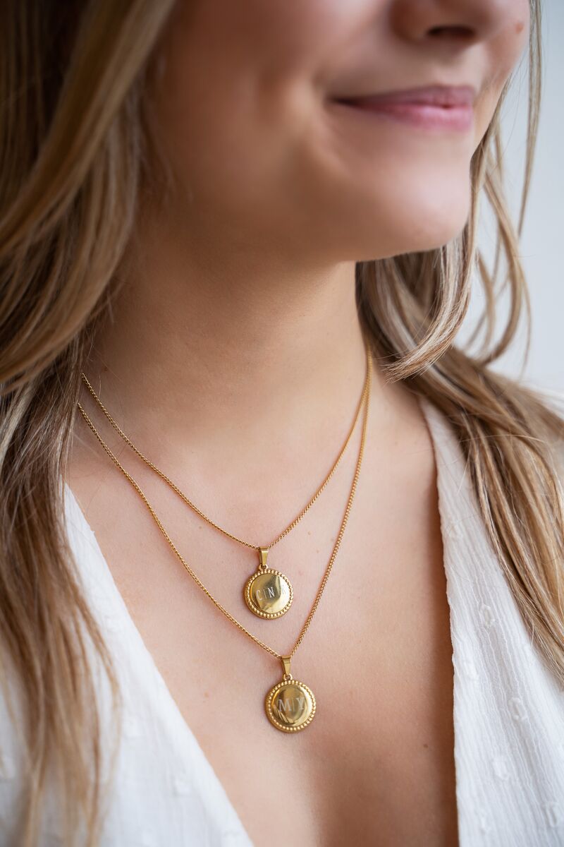 Atelier necklace with round charm - long | My Jewellery