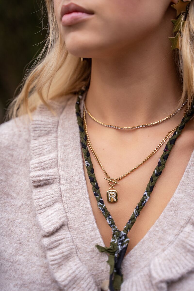 Gevlochten ketting met bandana print | My Jewellery