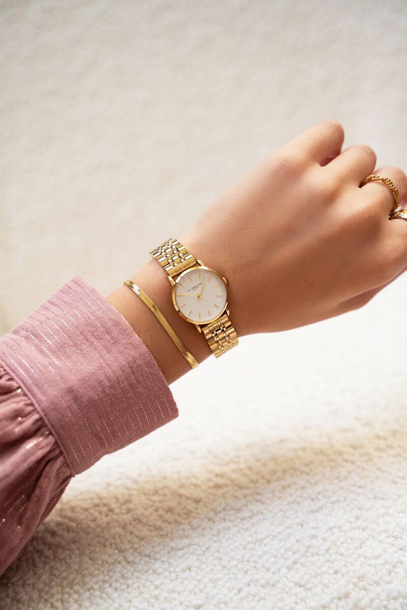 Rond horloge met kleine witte wijzerplaat | My Jewellery