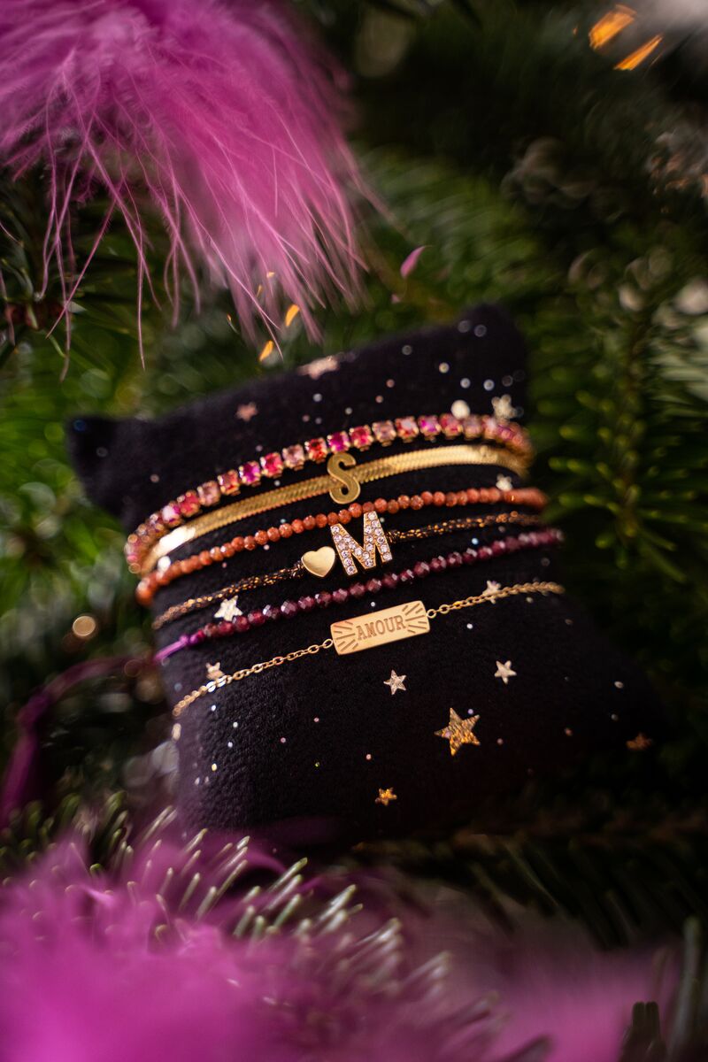 Zwarte initial armband | My Jewellery