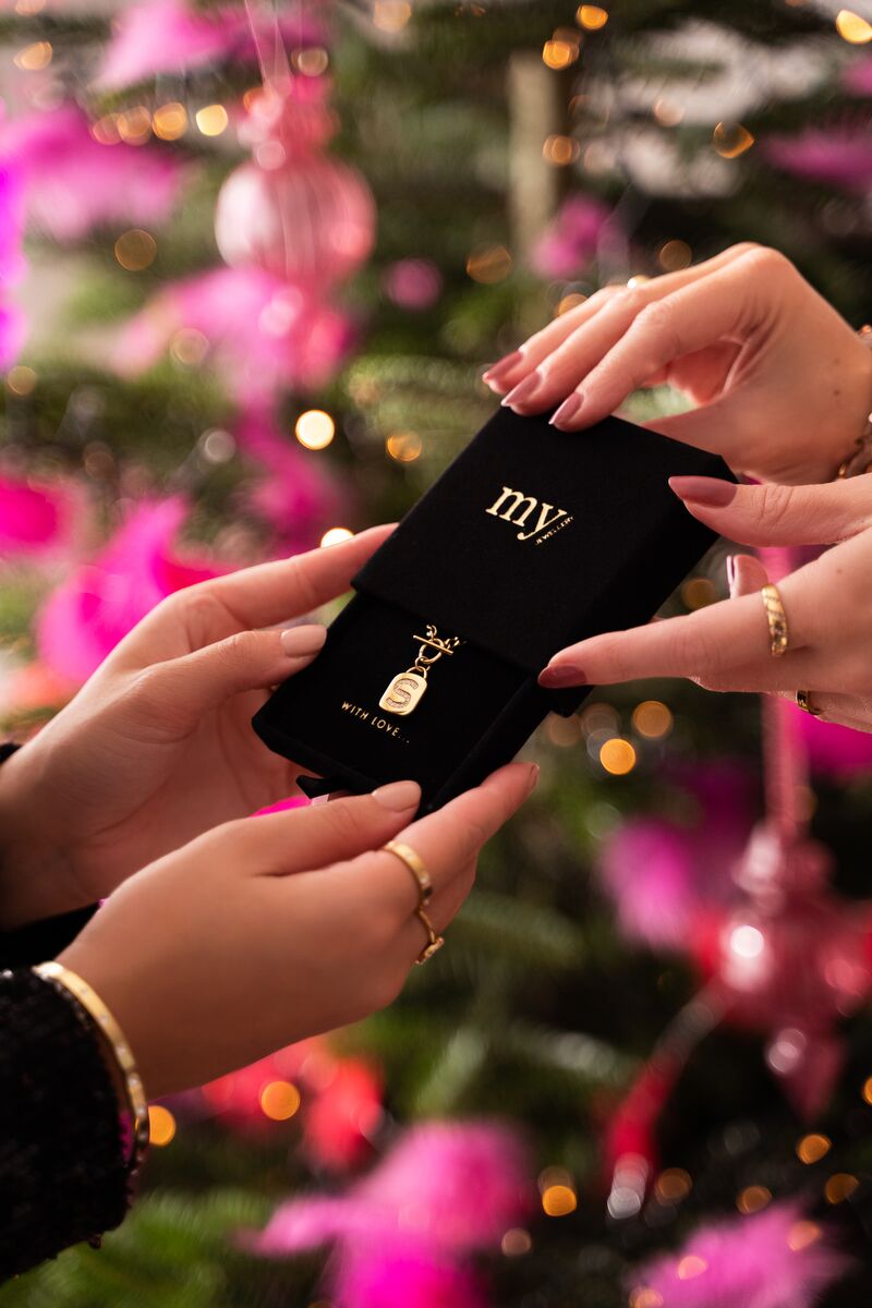 Schakelketting met zirkonia initial | My Jewellery