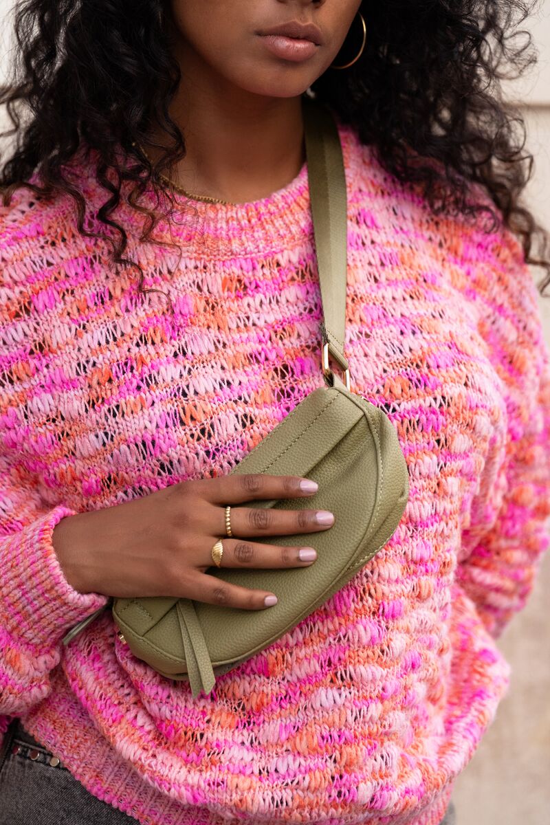 Dark green cross body bag with extra compartment | My Jewellery